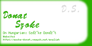 donat szoke business card